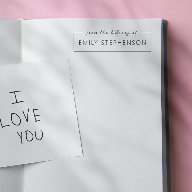 Framed name, From the library of book stamp (Creator Uploaded)