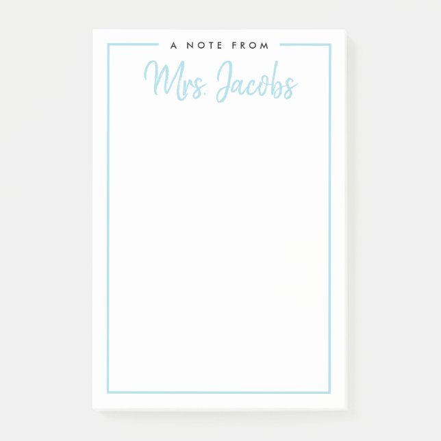 Framed Note Custom Colors Personal Notes (Front)
