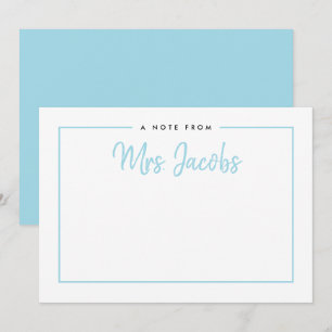 Framed Note Custom Colors Personalized Stationery Holiday Card