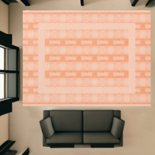 Framed Peach Fuzz Abstracted Stripes Area Rug