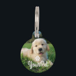 Framed Pet Photo Paw Heart ID Tag<br><div class="desc">Make your own Custom Pet Tag with place for Pet's Photo & Name. Add your own text,  images,  colors etc.</div>
