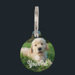 Framed Pet Photo Paw Heart ID Tag<br><div class="desc">Make your own Custom Pet Tag with place for Pet's Photo & Name. Add your own text,  images,  colors etc.</div>
