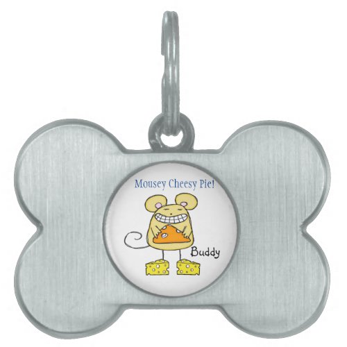 Framed Pet Tag Frogging Puppy Dog Mousey CheesyPie