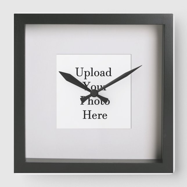 Framed Photo Illusion Square Wall Clock (Front)