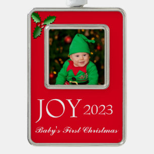 Framed Photo Ornament-Baby's First Christmas Chris Ornament