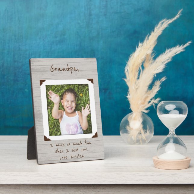 Framed Photo Plaque for Grandma / Grandpa (Side)