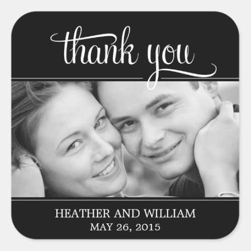 Framed Photo Wedding Favor Stickers