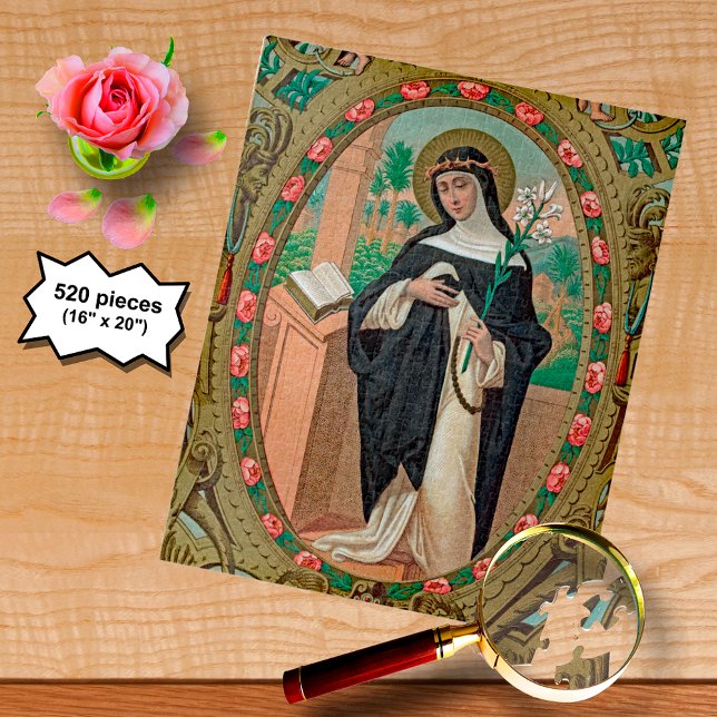 Framed Portrait of St. Rose of Lima (Detail; K 48) Jigsaw Puzzle (Creator Uploaded)