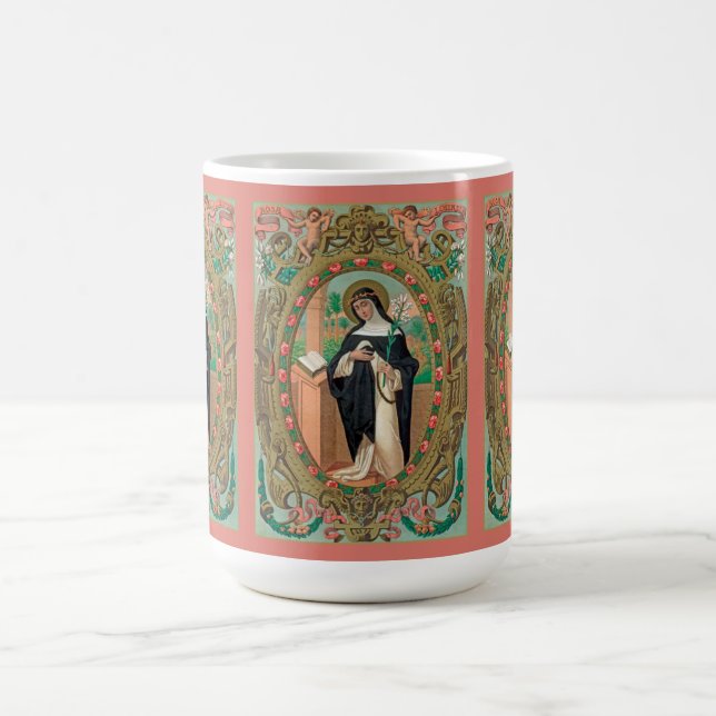 Framed Portrait of St. Rose of Lima (K 48) Coffee Mug (Center)