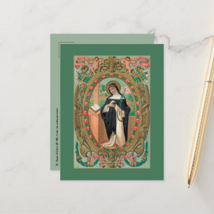 Framed Portrait of St. Rose of Lima (K 48) Postcard