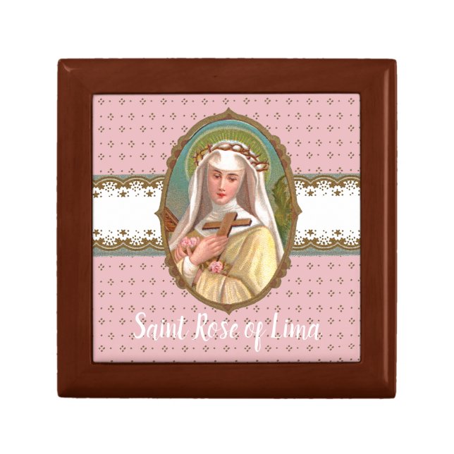 Framed Portrait of St. Rose of Lima (M 024b) Gift Box (Front)