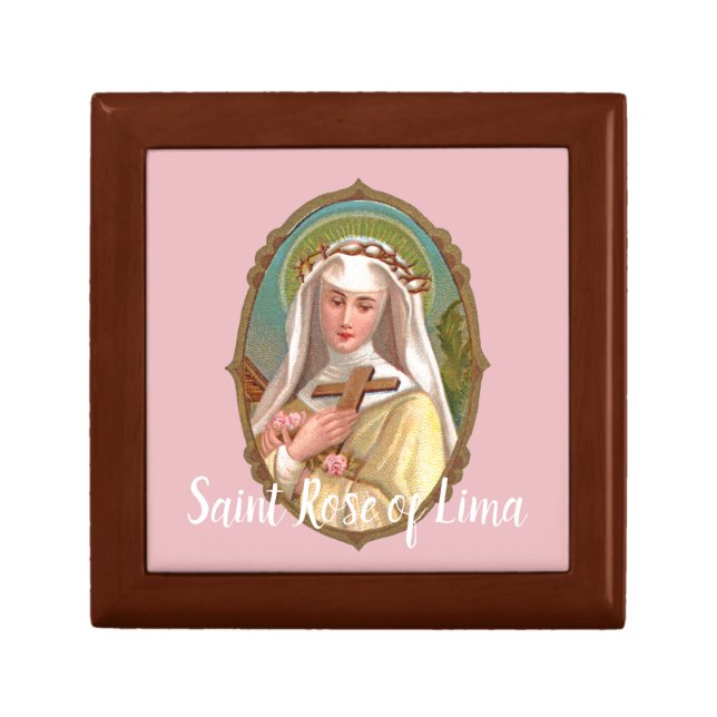 Framed Portrait of St. Rose of Lima (M 024b) Gift Box (Front)