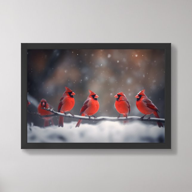 Framed Poster Art Cardinals (Framed Front)