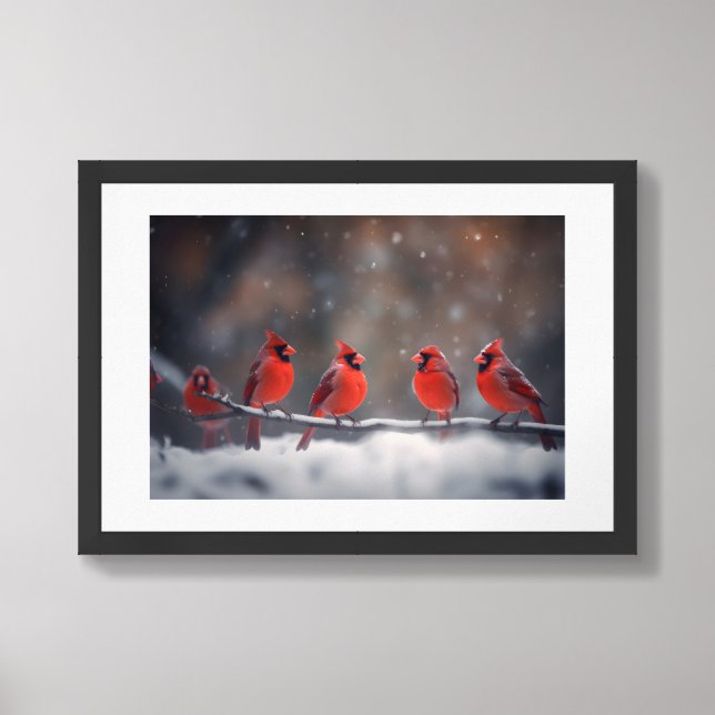 Framed Poster Art Cardinals (Framed Front)