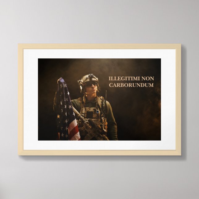 Framed Poster Art Military Soldier (Framed Front)