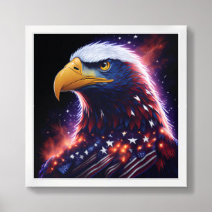 Framed Poster Art Patriotic Eagle