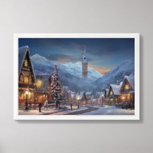 Framed Poster Art Snowy Scene