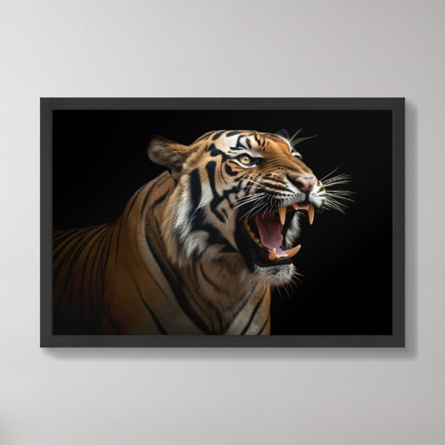 Framed Poster Art Tiger (Framed Front)