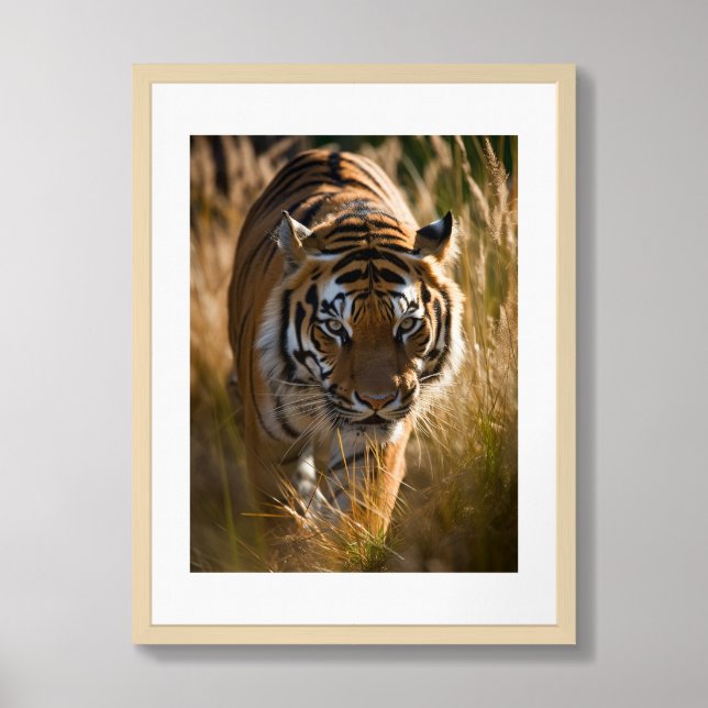 Framed Poster Art Tiger (Framed Front)