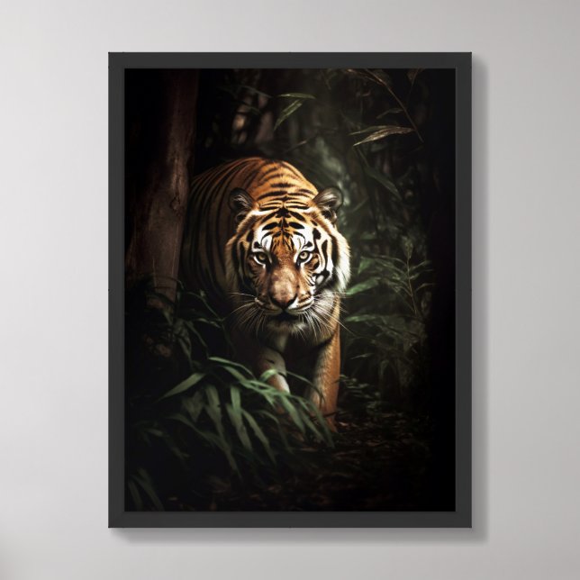 Framed Poster Art Tiger (Framed Front)