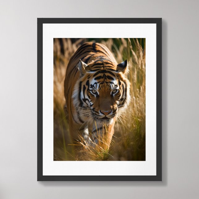 Framed Poster Art Tiger (Framed Front)