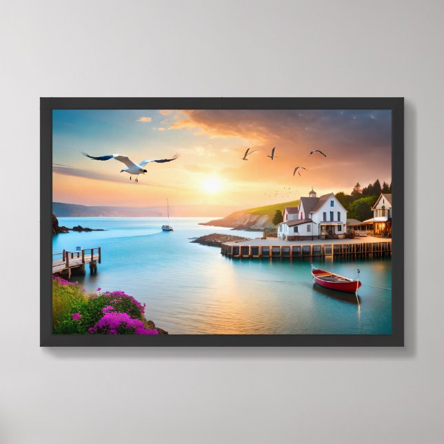 Framed Poster Art Water Scene (Framed Front)