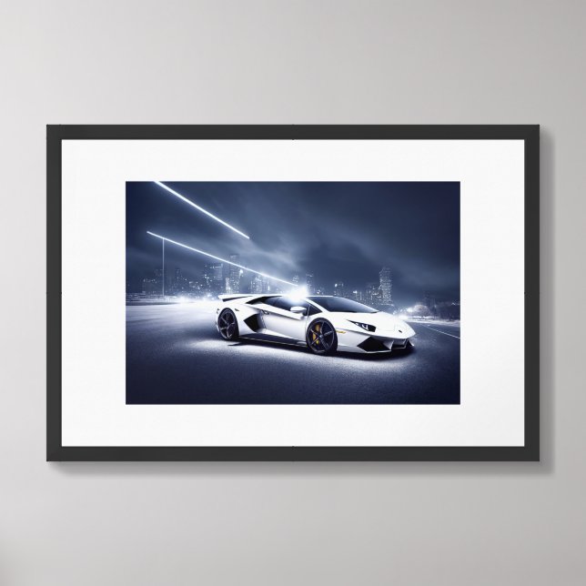 Framed Poster Sports Car (Framed Front)
