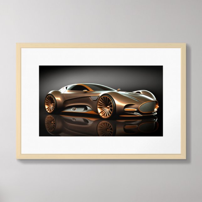 Framed Poster Sports Car (Framed Front)
