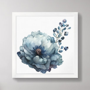Framed Poster-Watercolor Flower Framed Art