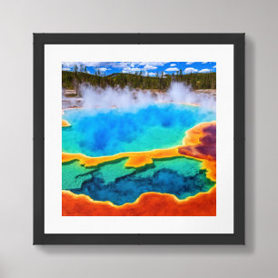 Framed Poster-Yellowstone Hot Pot Art