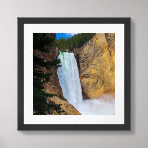 Framed Poster-Yellowstone Waterfall Art