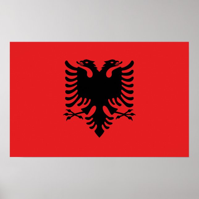 Framed print with Flag of Albania (Front)
