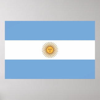 Framed print with Flag of Argentina