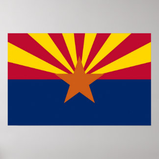 Framed print with Flag of Arizona, U.S.A.