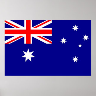 Framed print with Flag of Australia