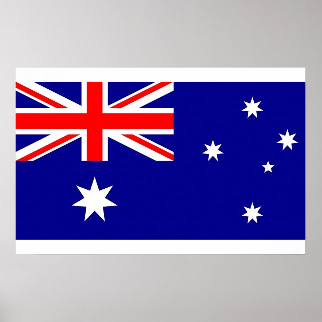 Framed print with Flag of Australia (Front)
