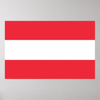 Framed print with Flag of Austria