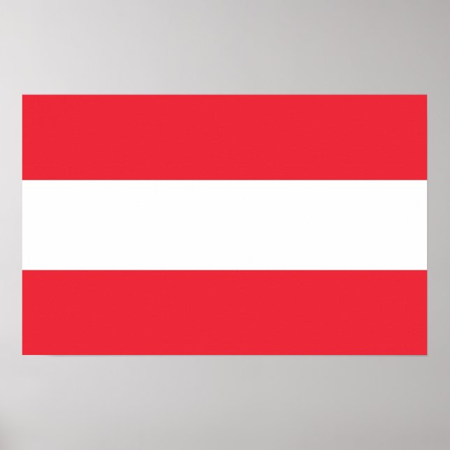 Framed print with Flag of Austria (Front)