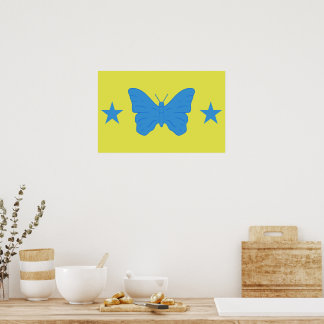 Framed print with Flag of Bady Bassitt, Brazil