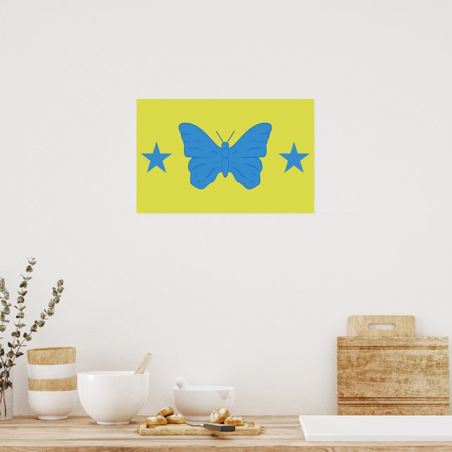 Framed print with Flag of Bady Bassitt, Brazil (Kitchen)