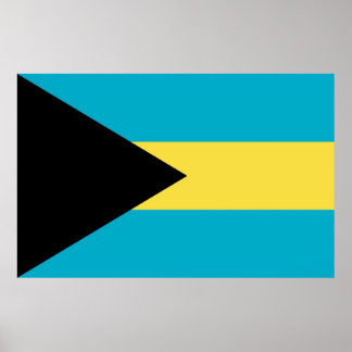 Framed print with Flag of Bahamas