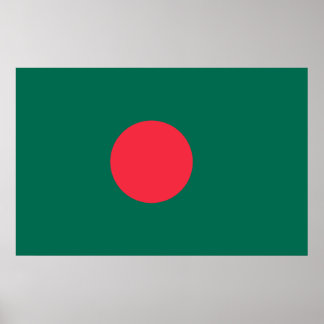 Framed print with Flag of Bangladesh