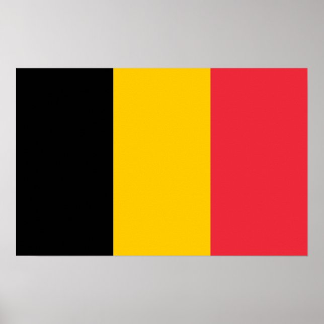 Framed print with Flag of Belgium (Front)