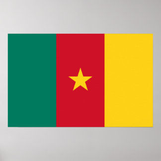 Framed print with Flag of Cameroon