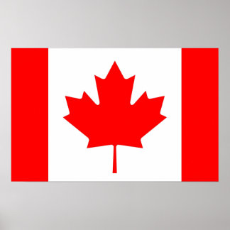 Framed print with Flag of Canada