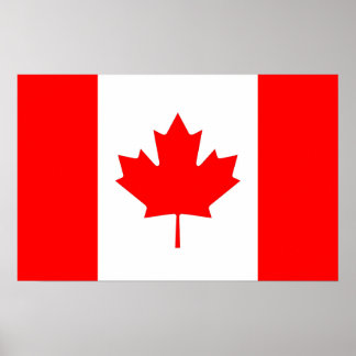 Framed print with Flag of Canada