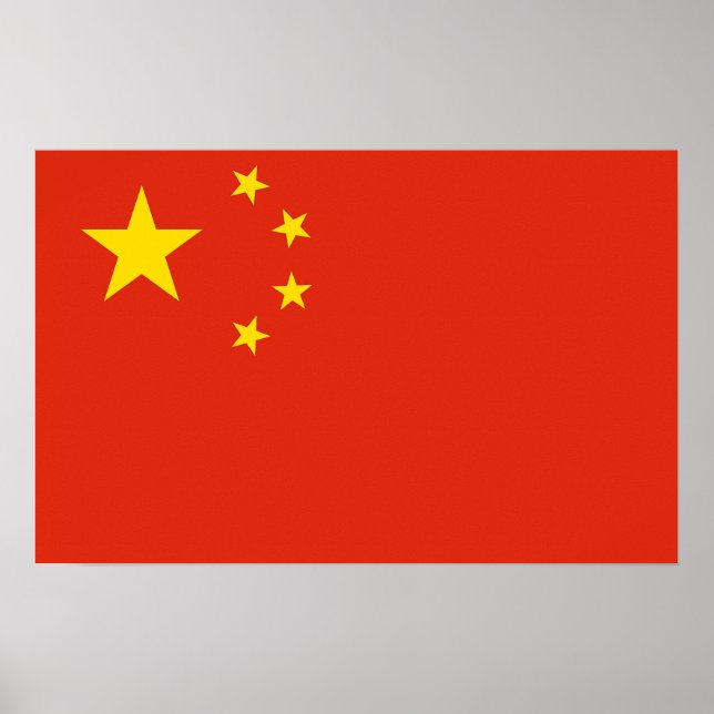 Framed print with Flag of China (Front)