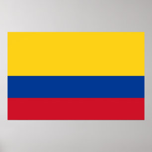 Framed print with Flag of Colombia