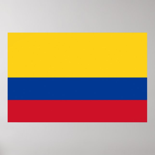 Framed print with Flag of Colombia (Front)
