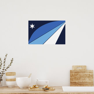 Framed print with Flag of Columbia, South Carolina